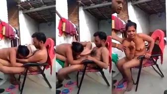 Village indian wife fucked hard open courtyard